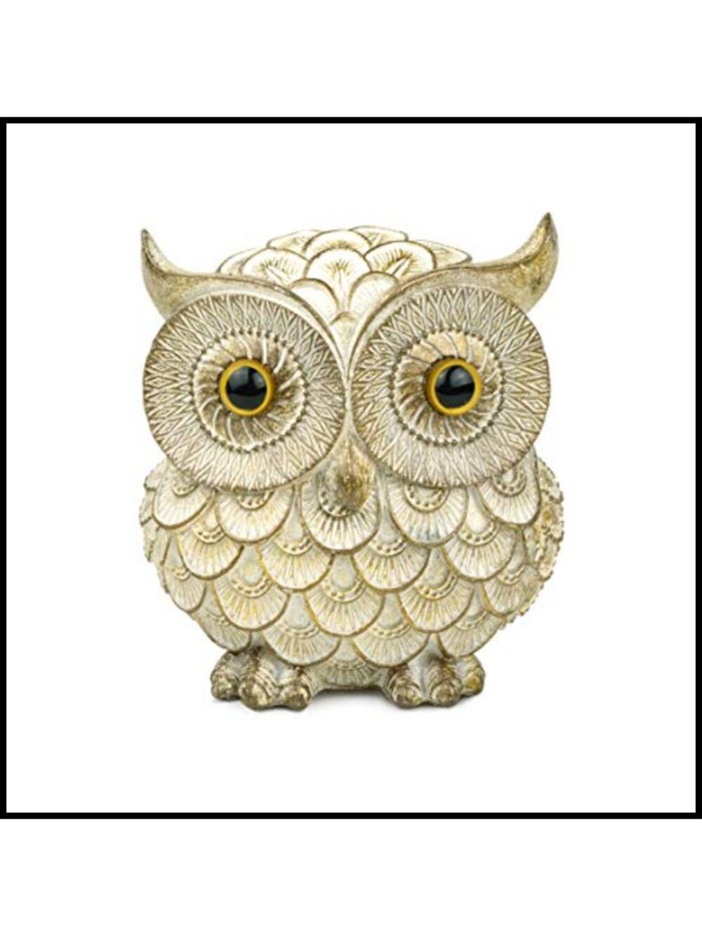 Mini Owl Figurine Resin Statue 4.2" Home Decor Shelf Desk Accent